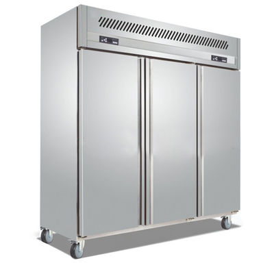 refrigerador ereto da porta de 800W SS201 3 para o restaurante