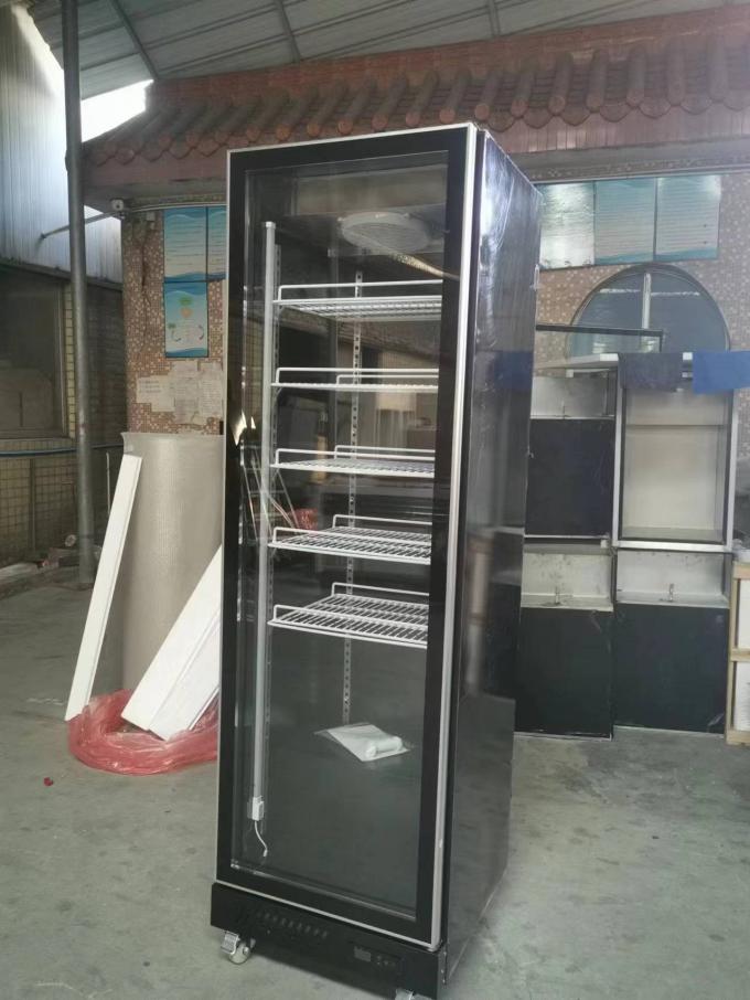 R290 Frigorífico vertical de porta única, frigorífico comercial com display de bebidas 0