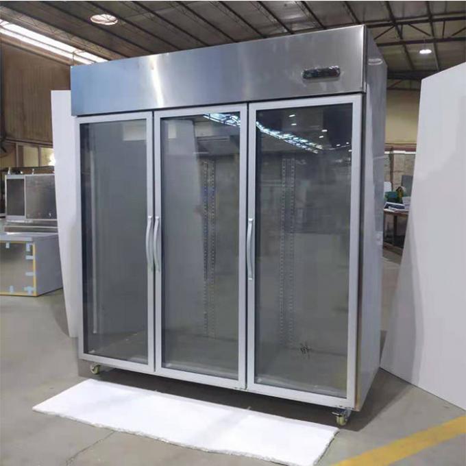 Refrigerador de vidro ereto da porta da porta 650W 3 refrigerar de ar 2