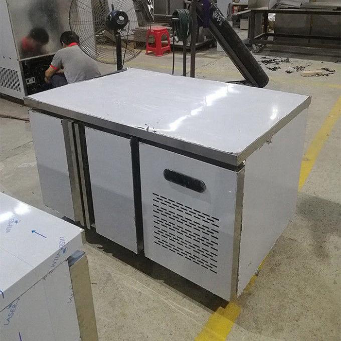 2 congelador de refrigerador de aço inoxidável comercial da porta 1.8m 1