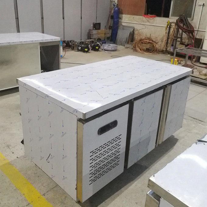 2 congelador de refrigerador de aço inoxidável comercial da porta 1.8m 0