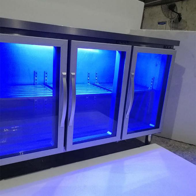 Congelador de refrigerador de aço inoxidável comercial do CE 550L 1