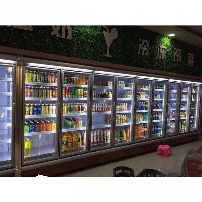 Equipamentos de refrigeração de vidro do supermercado da porta 380V 1