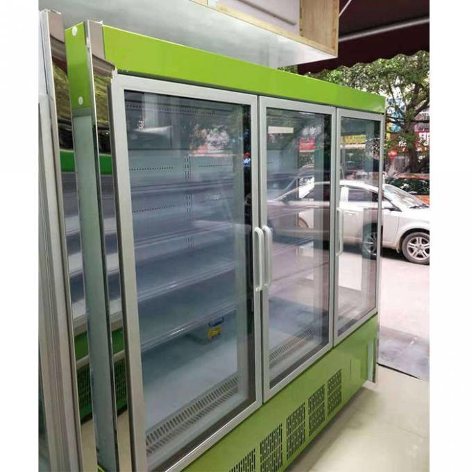 refrigerador de vidro da bebida de 380V 1600L Multideck para o supermercado 2