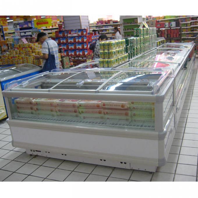Refrigerador profundo comercial aberto superior para o alimento congelado exposição 2