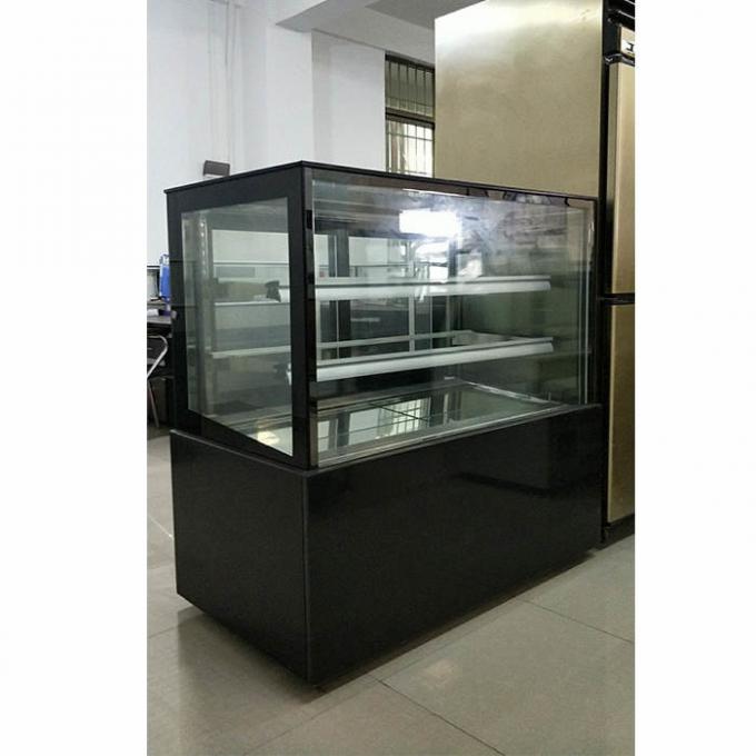 Fã que refrigera o refrigerador transparente da exposição da padaria 220V 0
