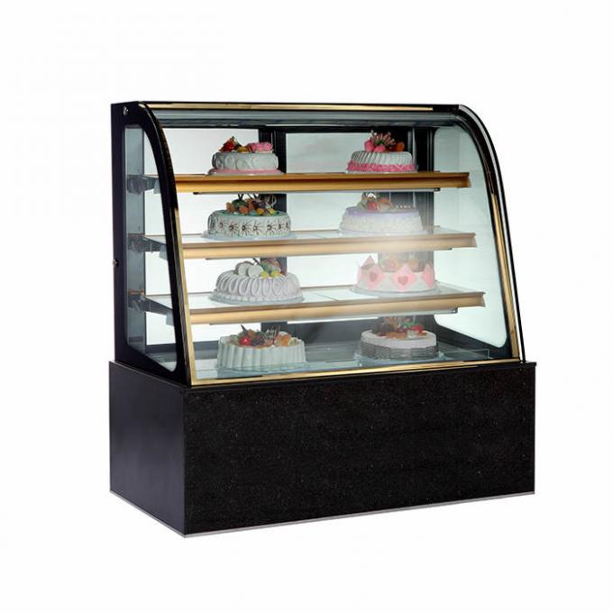 Refrigerador da exposição da padaria de Front Curved Glass 1500*760*1250mm 1