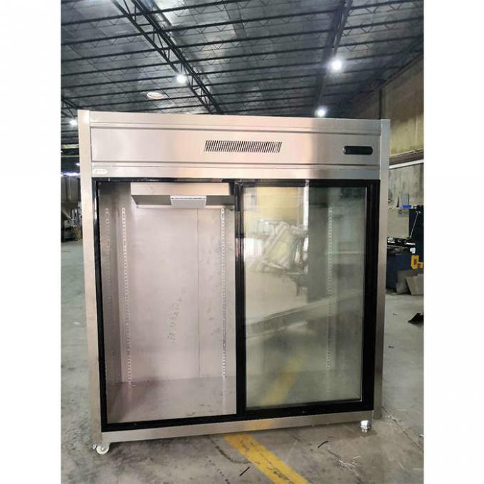 Congelador de refrigerador comercial de vidro da porta de deslizamento 900W 1300L 2