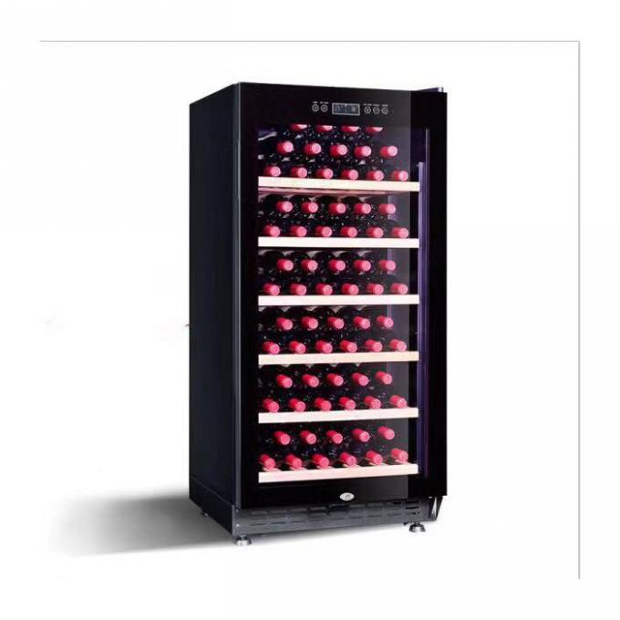 Refrigerador comercial de iluminação azul da exposição do vinho da zona 188L um 0