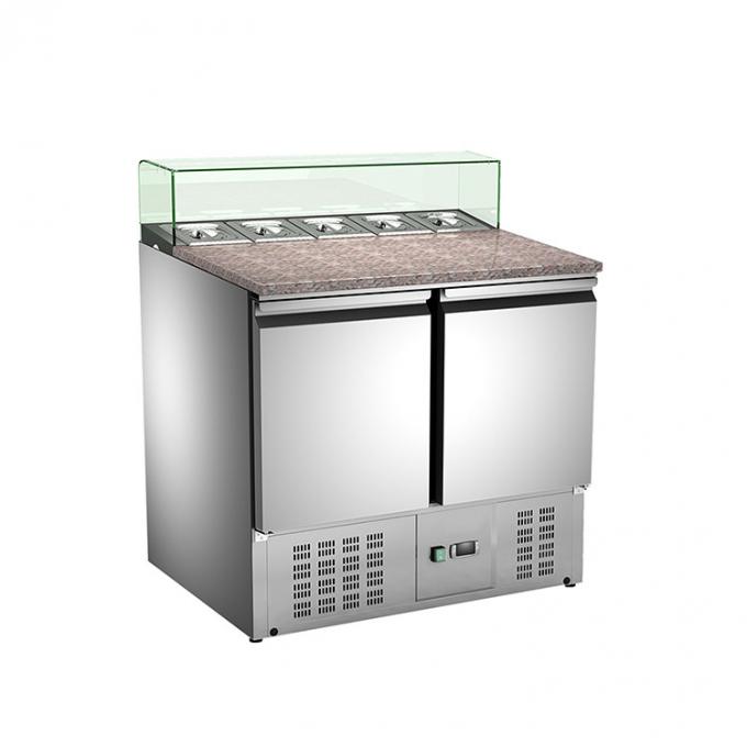 Equipamento de refrigeração comercial do refrigerador da tabela da preparação da pizza de R134A 0