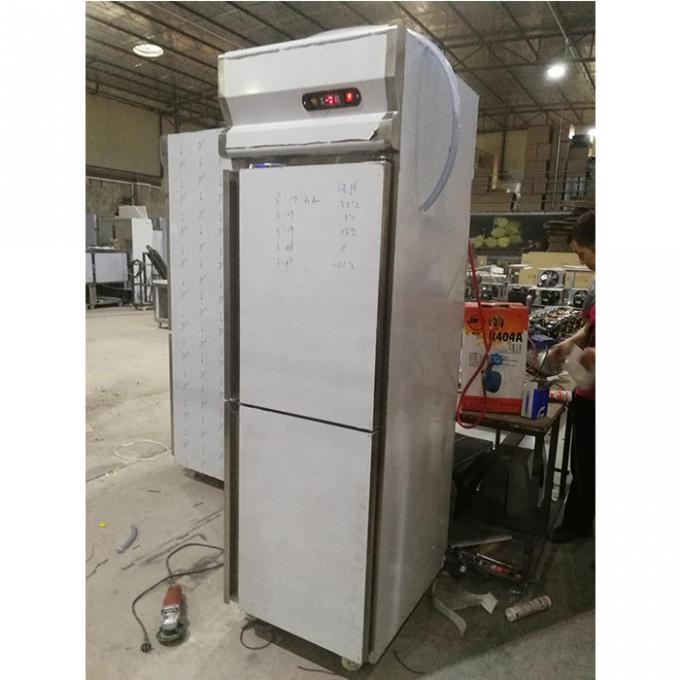 congelador de refrigerador de aço inoxidável comercial de 220V 500L 2