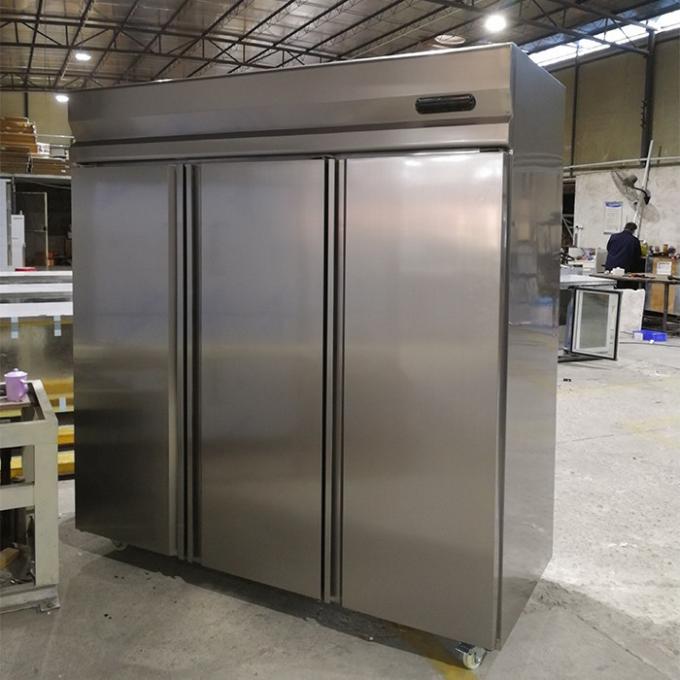 refrigerador ereto da porta de 800W SS201 3 para o restaurante 0