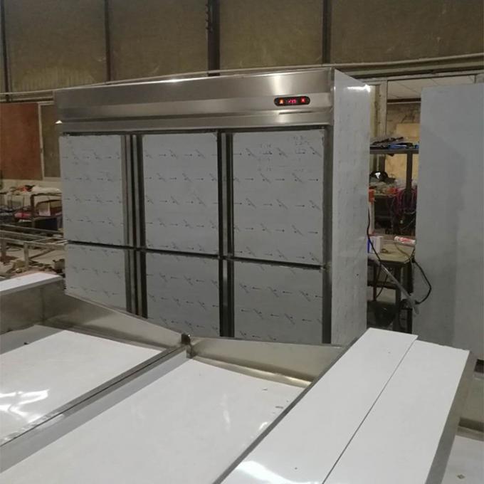 congelador de refrigerador de aço inoxidável comercial da porta 880W 6 2