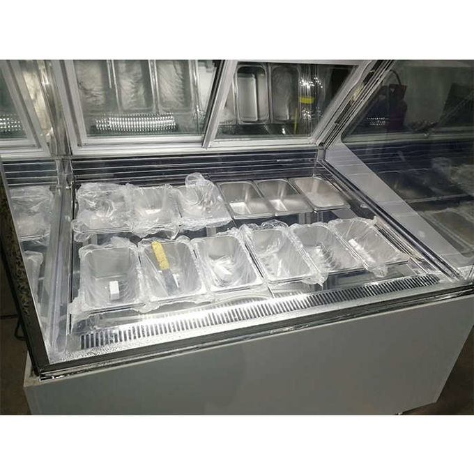 Congelador da exposição do gelado do anúncio publicitário do CE 1200mm 2