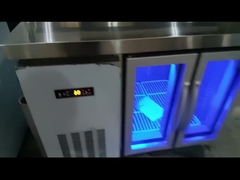 Mesa de saladas/pizza com tampa