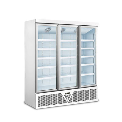 dos refrigeradores de vidro comerciais da porta de 1600L 800W refrigerador de vidro da exposição