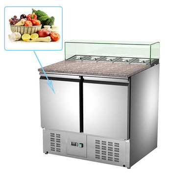 Equipamento de refrigeração comercial do refrigerador da tabela da preparação da pizza de R134A