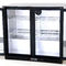 fã 208L que refrigera o refrigerador de vidro dobro da barra da parte traseira de porta com cor preta
