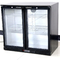 Refrigerador traseiro comercial 208L 190W da barra da porta de vidro dobro com refrigerar do fã