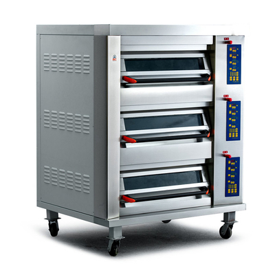 Bandejas de cozimento 380V 50Hz 19.8KW da plataforma 6 do forno 3 da pizza elétrica