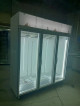 Display comercial de bebidas geladeira 3 portas de vidro chiller vertical 110V 60Hz