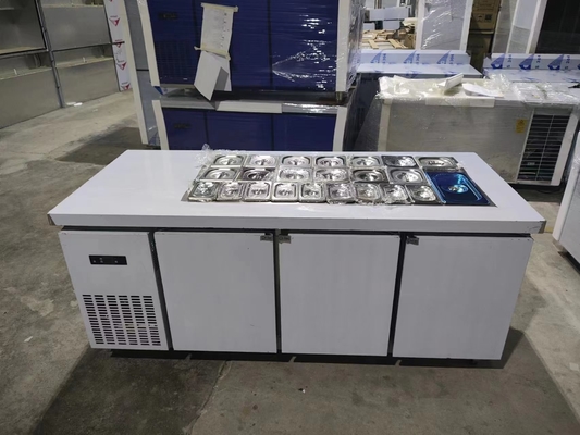 300L Chiller Salada Comércio Mesa Para Restaurante Cozinha