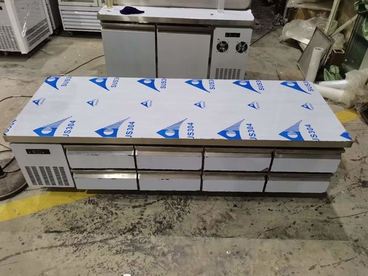 Equipamento de cozinha de refrigeração de aço inoxidável