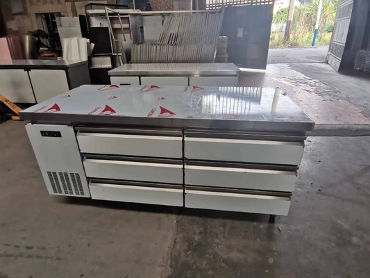 Equipamento de cozinha de refrigeração de aço inoxidável