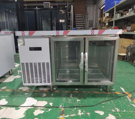 Refrigerador de balcão comercial com porta de vidro