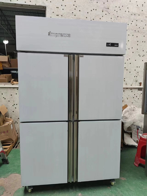 Frigorífico vertical comercial para ventilador de cozinha Sistema de arrefecimento Frigorífico de aço inoxidável