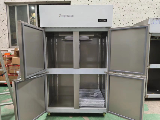 Frigorífico vertical comercial para ventilador de cozinha Sistema de arrefecimento Frigorífico de aço inoxidável