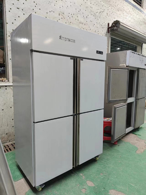 Frigorífico vertical comercial para ventilador de cozinha Sistema de arrefecimento Frigorífico de aço inoxidável