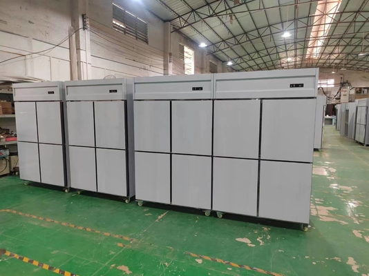 Frigorífico vertical comercial para ventilador de cozinha Sistema de arrefecimento Frigorífico de aço inoxidável
