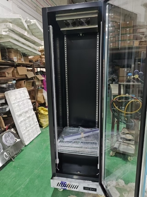 Frigorífico comercial vertical Display de bebidas Frigorífico com porta de vidro