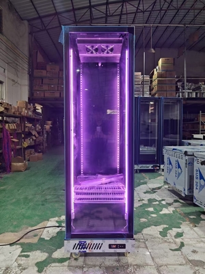Frigorífico comercial vertical Display de bebidas Frigorífico com porta de vidro