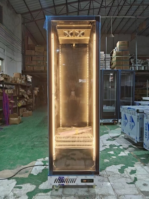 Frigorífico comercial vertical Display de bebidas Frigorífico com porta de vidro