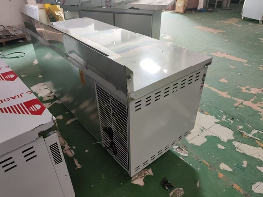 Refrigerador comercial 4 gavetas com backsplash mesa de cozinha personalizada