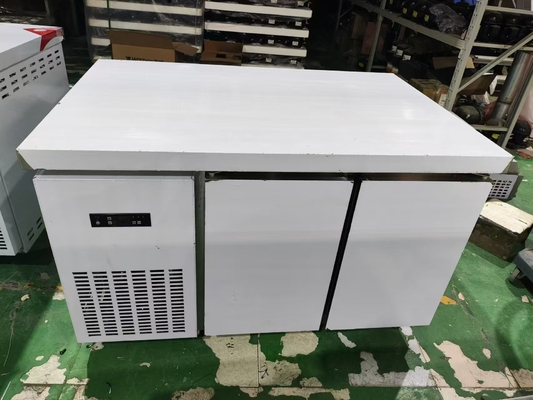 1.2M Commercial Chiller Refrigerador Banco de Trabalho Para Cozinha Guangzhou fábrica de aço inoxidável Mesa de Trabalho