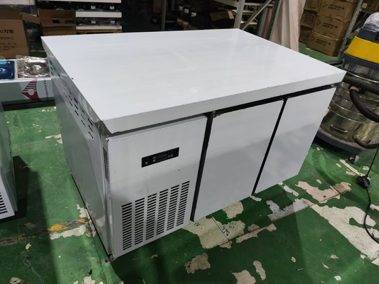 1.2M Commercial Chiller Refrigerador Banco de Trabalho Para Cozinha Guangzhou fábrica de aço inoxidável Mesa de Trabalho