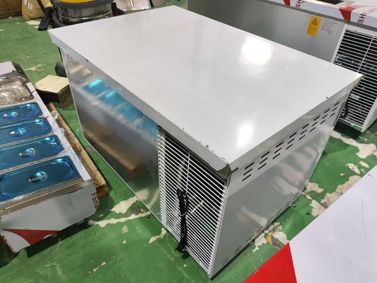 1.2M Commercial Chiller Refrigerador Banco de Trabalho Para Cozinha Guangzhou fábrica de aço inoxidável Mesa de Trabalho