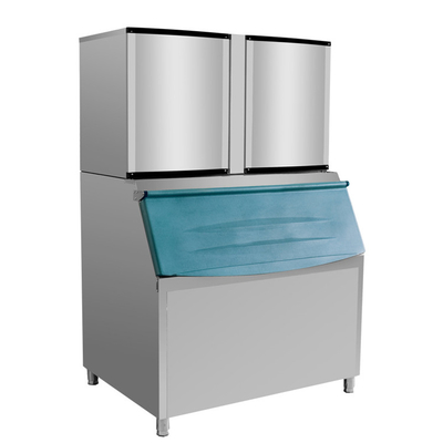 Guangzhou fabrica 500kg a 1000kg máquina de fabricação de cubos de gelo comercial com refrigeração do ventilador CE para fábrica de gelo e clube