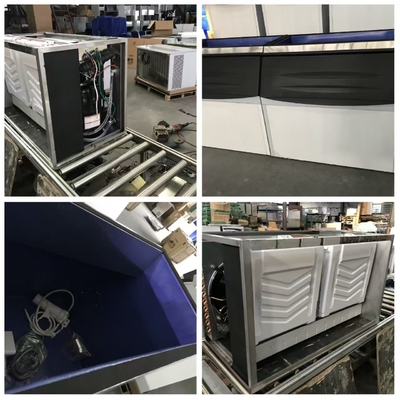 Máquina de fabricação de gelo comercial de 500 kg a 1000 kg com caixa de gelo para fábrica de gelo