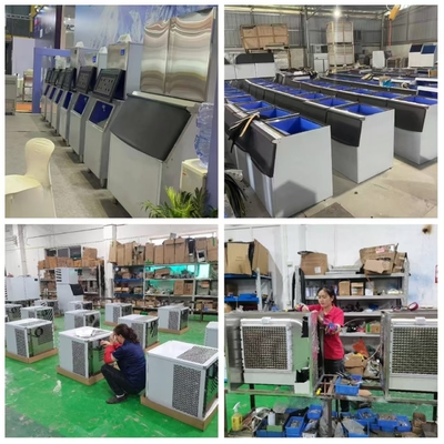 Máquina de gelo comercial de 100 a 500 kg com refrigeração por ventilador CE para Restaurante Café Clube