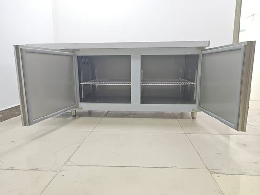 1.8M Refrigerador Subterrâneo Banco de Trabalho de Frigorífico Comercial Para Cozinha Mesa de Aço Inoxidável