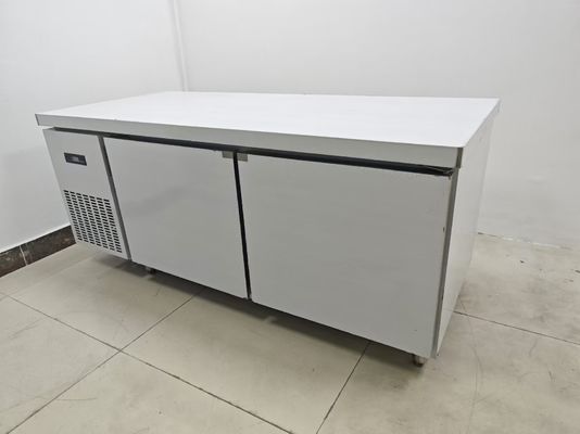 1.8M Refrigerador Subterrâneo Banco de Trabalho de Frigorífico Comercial Para Cozinha Mesa de Aço Inoxidável