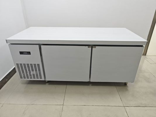 1.8M Refrigerador Subterrâneo Banco de Trabalho de Frigorífico Comercial Para Cozinha Mesa de Aço Inoxidável