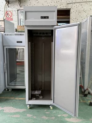 Congelador vertical de 1 porta para restaurante comercial, padaria, geladeira com bandejas