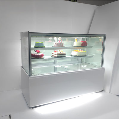 congelador de refrigerador comercial do bolo de vidro da dupla camada 650W