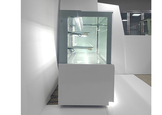 congelador de refrigerador comercial do bolo de vidro da dupla camada 650W
