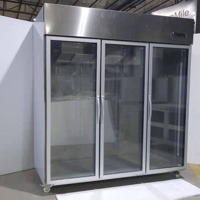 Refrigerador de vidro ereto da porta da porta 650W 3 refrigerar de ar